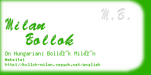 milan bollok business card